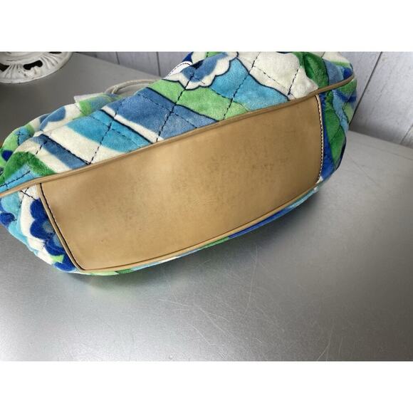 Vintage Juicy Couture Bag Satchel Handbag Y2K Terry Psychedelic Paisley Green - Picture 5 of 14